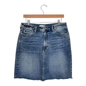 Dear John | Corey Denim Mini Skirt in Milan Raw Hem 30
